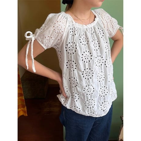 made in Italy cutwork design tunic