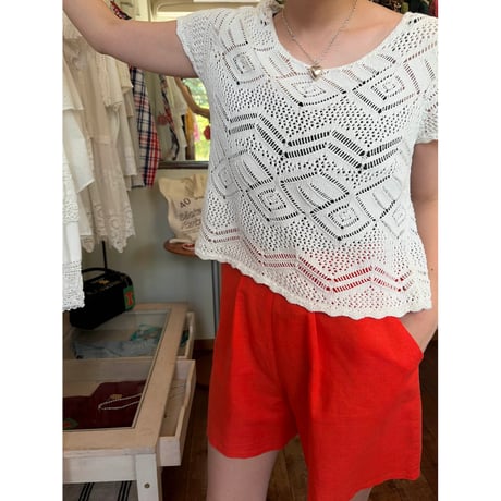 crochet s/s tops