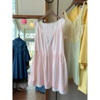 baby pink sleeveless midi dress