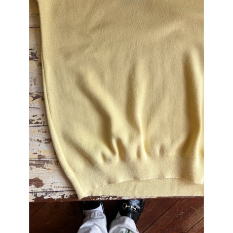 made in Italy lemon yellow knit vest