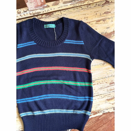 border knit s/s tops