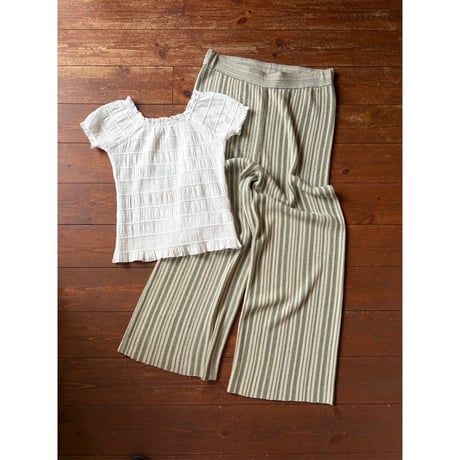 glitter stripe knit pants