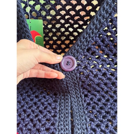navy knit cardigan