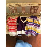 zip up border sweater