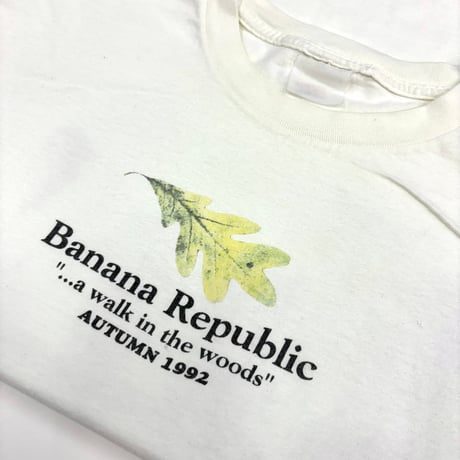 90's OLD Banana Republic "Autumn 1992" "両面" Tシャツ USA製