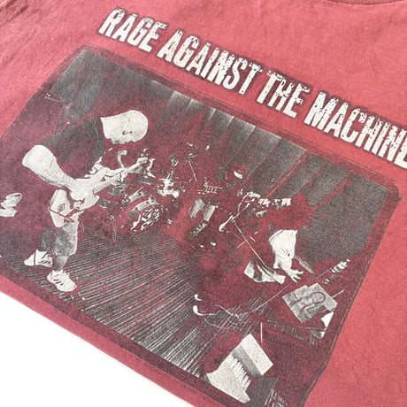 "Cut Off" 90's "RAGE AGAINST THE MACHINE" Tシャツ (fits L)