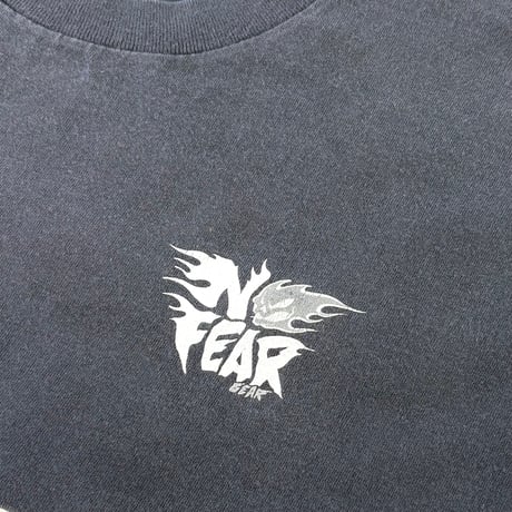 "Black Fade" 90's NO FEAR "He Who Dies～" "両面" Tシャツ XLサイズ USA製