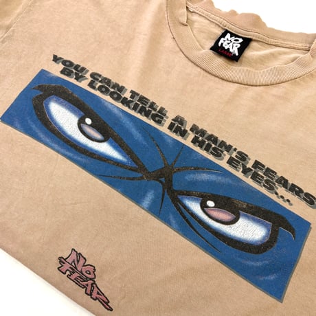 90's NO FEAR "You Can Tell a Man's Fears～" "両面" Tシャツ Lサイズ USA製