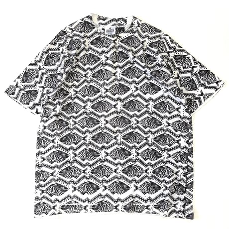 90's ANDAZIA "Fish Pattern" "All Over Print" Tシャツ XLサイズ USA製