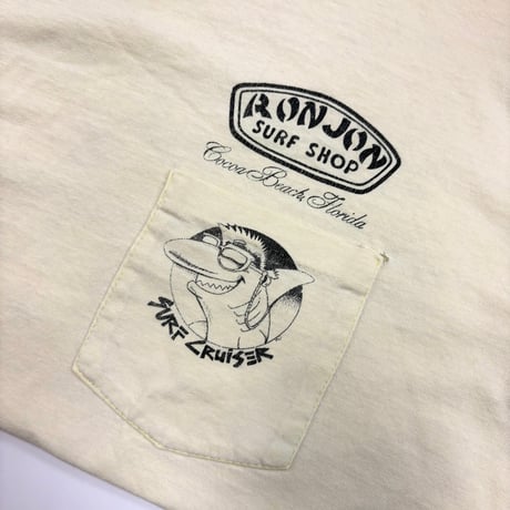 80's～ RON JON "4面" LS Pocket Tee XLサイズ USA製