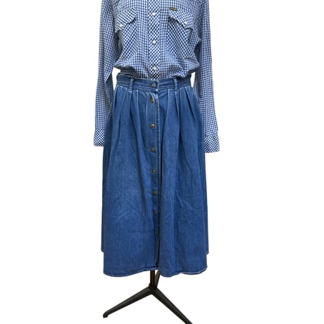 90's~ Gloria Vanderbilt Denim Skirt
