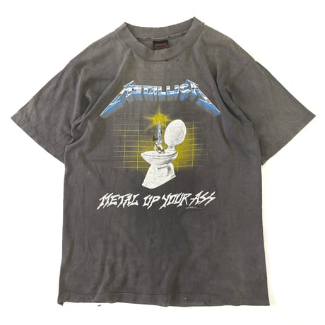 "Super Black Fade" 80’s Metallica "Metal Up Your Ass" "両面" Tシャツ Lサイズ USA製