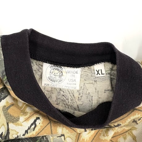 90's Predator Camouflage LS Pocket Tee XLサイズ USA製