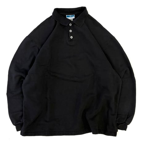 90's Boundary Line "Solid Black" Sweat Polo Lサイズ USA製
