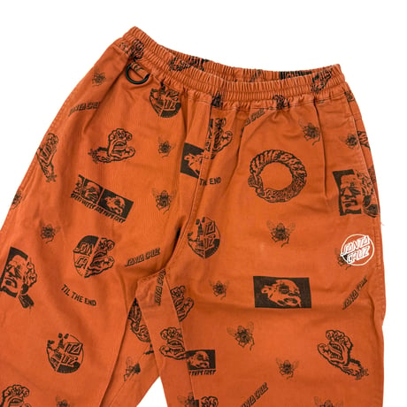 00's Santa Cruz "Multi Pattern" Cotton Easy Pants Mサイズ