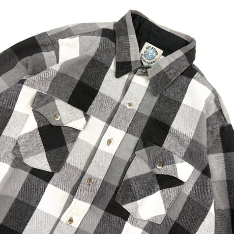 "Good Color" 80's Key Stone Casuals by Key Check Flannel Shirt XLサイズ USA製