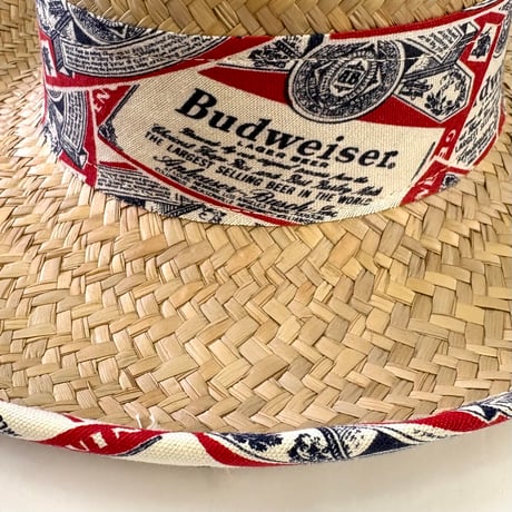 "Rare" 70's～80's Budweiser Straw Hat Sサイズ