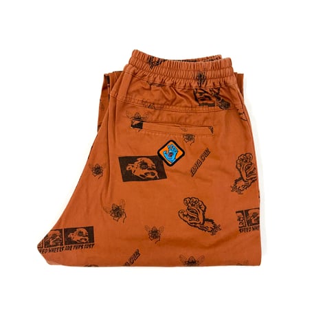 00's Santa Cruz "Multi Pattern" Cotton Easy Pants Mサイズ
