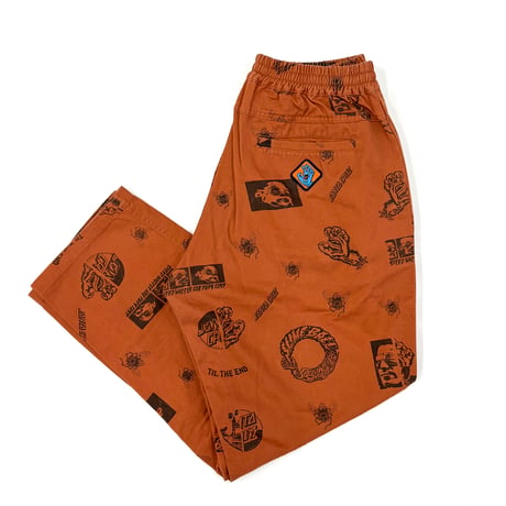 00's Santa Cruz "Multi Pattern" Cotton Easy Pants Mサイズ