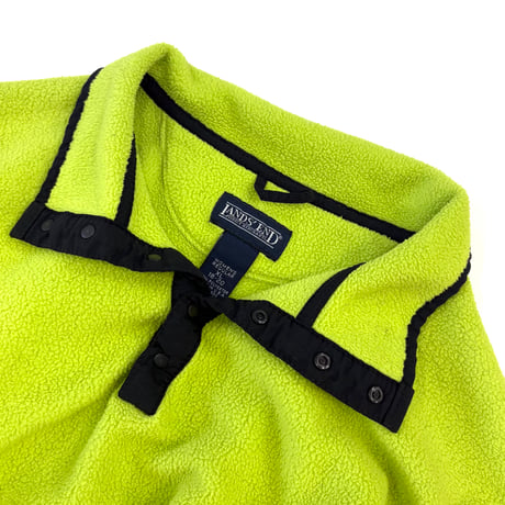 "Good Color" 90's LANDS' END Snap Fleece Jacket USA製 (fits L～XL)