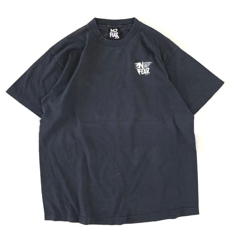 "Black Fade" 90's NO FEAR "He Who Dies～" "両面" Tシャツ XLサイズ USA製