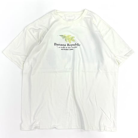90's OLD Banana Republic "Autumn 1992" "両面" Tシャツ USA製