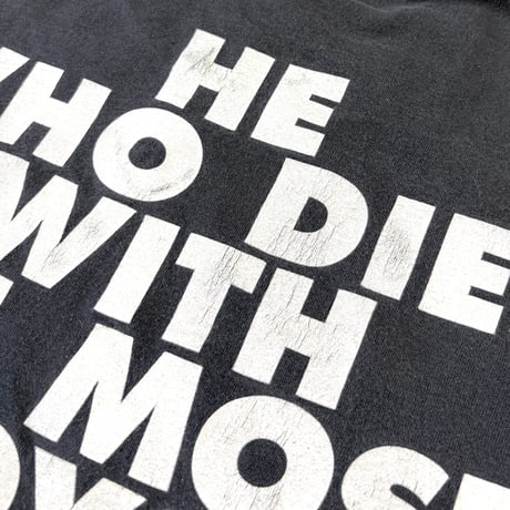 "Black Fade" 90's NO FEAR "He Who Dies～" "両面" Tシャツ XLサイズ USA製