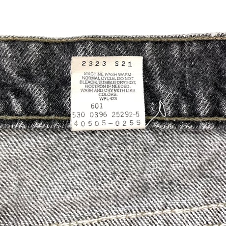 90's Levi's 505 "先染め" Black Denim Pants W33 USA製