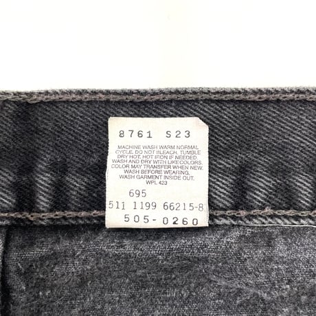90's Levi's 505 "Super Black" Denim Pants 32×30 USA製