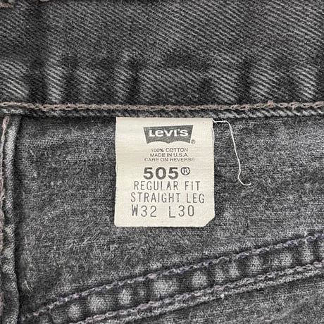 90's Levi's 505 "Super Black" Denim Pants 32×30 USA製