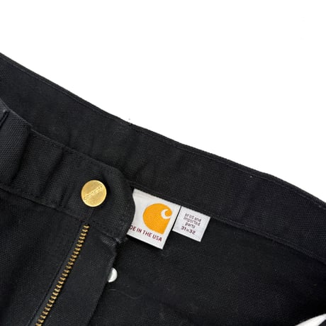 "NOS" Carhartt "Black" "Double Knee" Duck Painter Pants W31 USA製