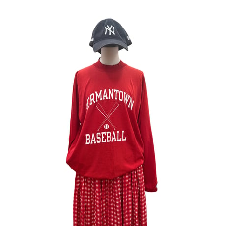 80's CHAMPION "Mock Neck" LS Football Tee Lサイズ USA製