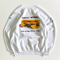 80's unknown "Asics Tiger" "4面" Sweat (fits L)