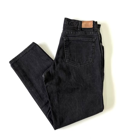 90's LANDS' END Black Denim Pants W32 USA製