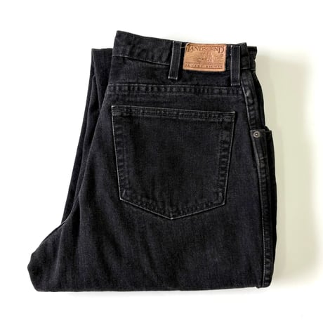 90's LANDS' END Black Denim Pants W32 USA製