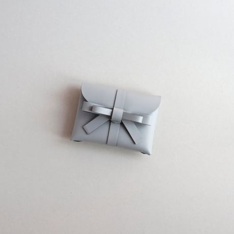 [ sou series] リボンカードケース＃ストーングレー / ribbon card case #stone gray