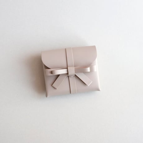 [sou series]  リボン ショートウォレット グレージュ/ ribbon short wallet #greige