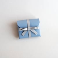 [sou series]  リボン ショートウォレット グレイブルーxストーングレー/ ribbon short wallet #gray blue x stone gray