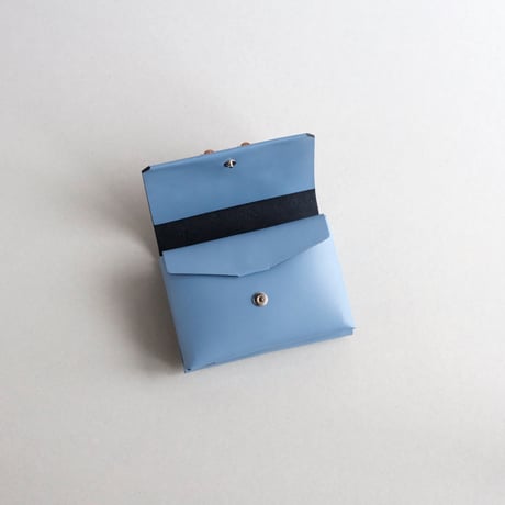 [花圃] フラワー ミニウォレット グレイブルーxピンク / [flower garden] flower mini wallet #grayblue x pink
