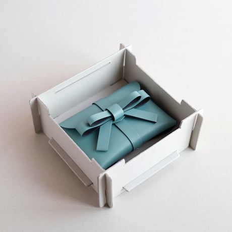 [ sou series] リボンカードケース＃スモーキーミント / ribbon card case #smoky mint