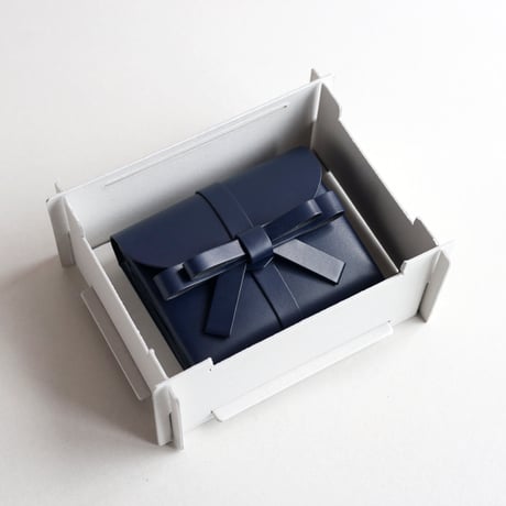 [sou series]  リボン ショートウォレット ネイビー/ ribbon short wallet #navy