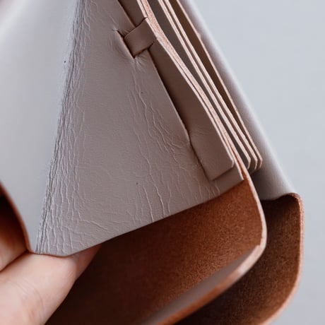 [archive] シワあり  リボン ショートウォレット グレージュ/ ribbon short wallet #greige