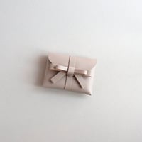 [ sou series] リボンカードケース＃グレージュ / ribbon card case #greige