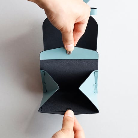 [sou series]  リボン ショートウォレット スモーキーミント / ribbon short wallet #smoky mint
