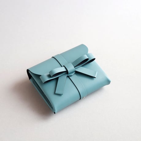 [sou series]  リボン ショートウォレット スモーキーミント / ribbon short wallet #smoky mint