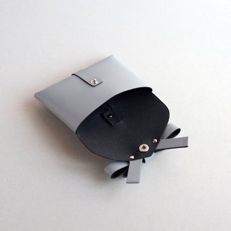 [ sou series] リボンカードケース＃ストーングレー / ribbon card case #stone gray