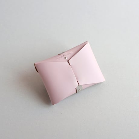 [ sou series] リボンカードケース＃ピンクxグレージュ / ribbon card case #pink x greige