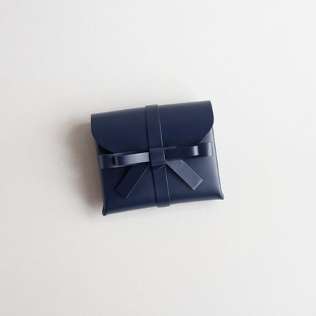 [sou series]  リボン ショートウォレット ネイビー/ ribbon short wallet #navy