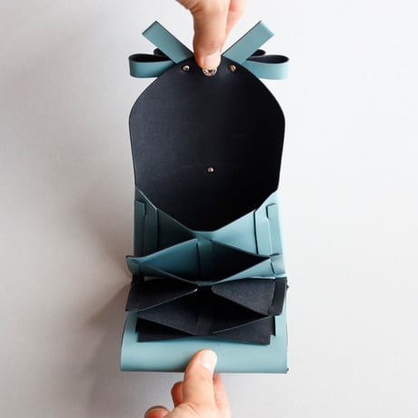 [sou series]  リボン ショートウォレット スモーキーミント / ribbon short wallet #smoky mint