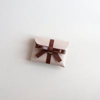 [ sou series] リボンカードケース＃グレージュxブラウン / ribbon card case #greige x brown